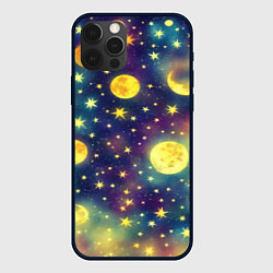 Чехол iPhone 12 Pro Космос, Луна и Солнце