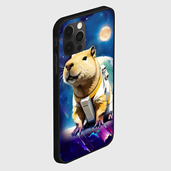 Чехол для iPhone 12 Pro Капибара-космонавт - нейросеть, цвет: 3D-черный — фото 2