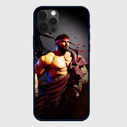 Чехол iPhone 12 Pro Street Fighter: Ryu / 3D-Черный – фото 1