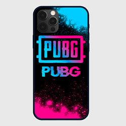 Чехол для iPhone 12 Pro PUBG - neon gradient, цвет: 3D-черный