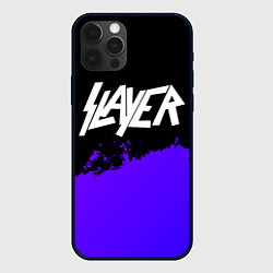 Чехол для iPhone 12 Pro Slayer purple grunge, цвет: 3D-черный