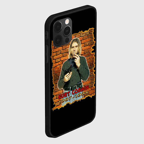 Чехол iPhone 12 Pro Kurt Cobain 1967 - 1994 / 3D-Черный – фото 2