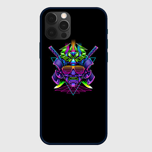 Чехол iPhone 12 Pro Vaporwave CyberSamurai / 3D-Черный – фото 1