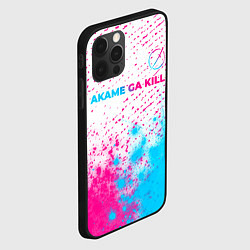 Чехол для iPhone 12 Pro Akame ga Kill neon gradient style: символ сверху, цвет: 3D-черный — фото 2