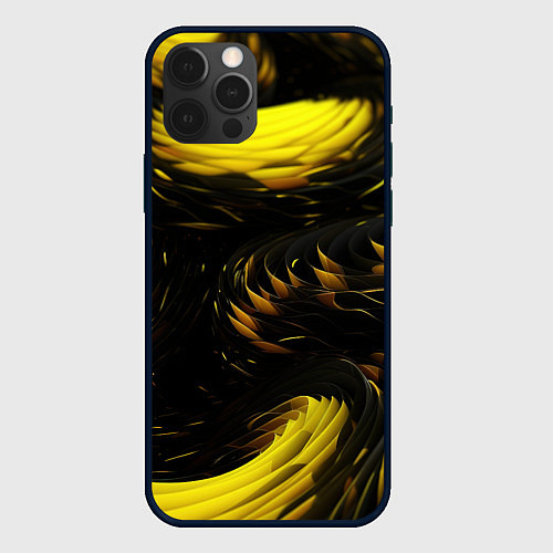 Чехол iPhone 12 Pro Gold black / 3D-Черный – фото 1