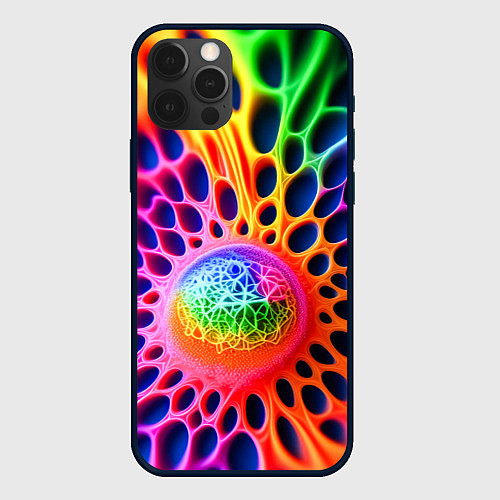 Чехол iPhone 12 Pro Паутина абстракция / 3D-Черный – фото 1