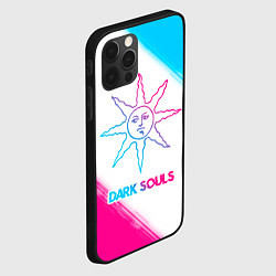 Чехол для iPhone 12 Pro Dark Souls neon gradient style, цвет: 3D-черный — фото 2