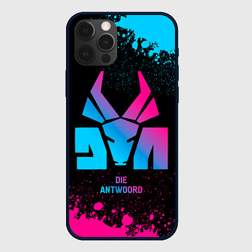 Чехол iPhone 12 Pro Die Antwoord - neon gradient / 3D-Черный – фото 1