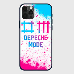 Чехол iPhone 12 Pro Depeche Mode neon gradient style