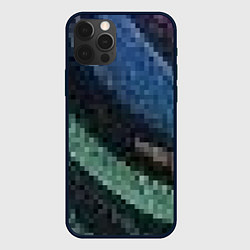 Чехол для iPhone 12 Pro Пиксельный узор, цвет: 3D-черный