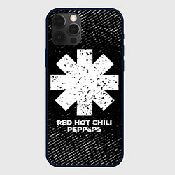 Чехол для iPhone 12 Pro Red Hot Chili Peppers с потертостями на темном фон, цвет: 3D-черный