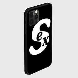 Чехол для iPhone 12 Pro SEX надпись, цвет: 3D-черный — фото 2