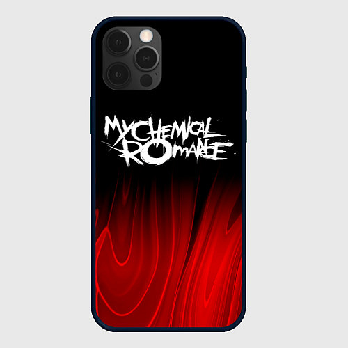 Чехол iPhone 12 Pro My Chemical Romance red plasma / 3D-Черный – фото 1