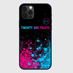 Чехол iPhone 12 Pro Twenty One Pilots - neon gradient: символ сверху