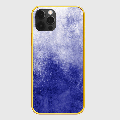 Чехол iPhone 12 Pro Текстура Ocean splash / 3D-Желтый – фото 1