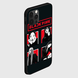 Чехол для iPhone 12 Pro Blackpink retro girls, цвет: 3D-черный — фото 2