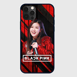 Чехол для iPhone 12 Pro Rose Blackpink, цвет: 3D-черный