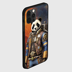 Чехол для iPhone 12 Pro Панда-космонавт - стимпанк, цвет: 3D-черный — фото 2