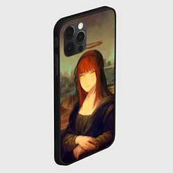 Чехол для iPhone 12 Pro Макима в стиле картины Мона Лиза, цвет: 3D-черный — фото 2