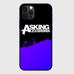 Чехол iPhone 12 Pro Asking Alexandria purple grunge