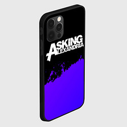 Чехол для iPhone 12 Pro Asking Alexandria purple grunge, цвет: 3D-черный — фото 2
