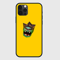 Чехол iPhone 12 Pro Two Guys & Zombies 3D - Паттерн голова зомби