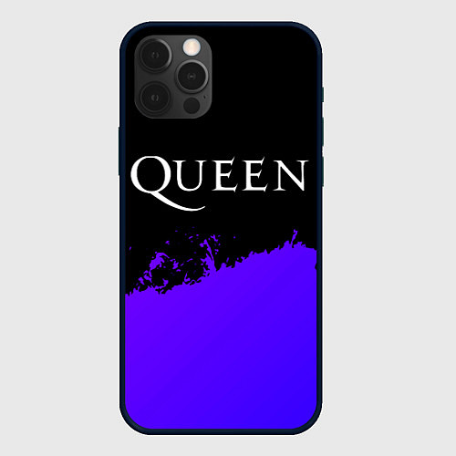 Чехол iPhone 12 Pro Queen purple grunge / 3D-Черный – фото 1