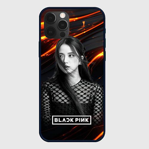 Чехол iPhone 12 Pro Jisoo gold / 3D-Черный – фото 1