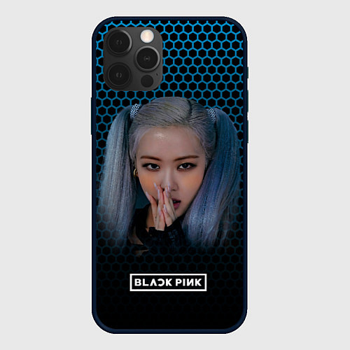 Чехол iPhone 12 Pro Kpop blackpink Rose / 3D-Черный – фото 1