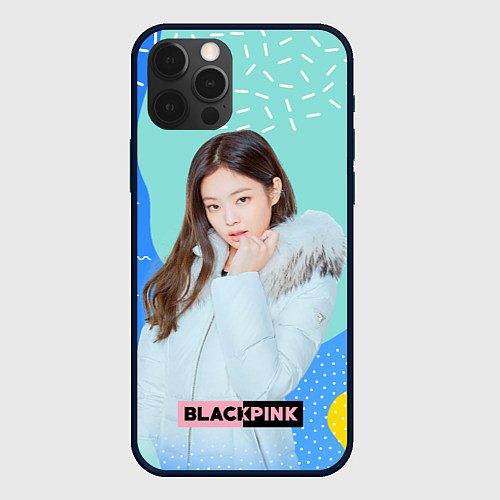 Чехол iPhone 12 Pro Blackpink winter style / 3D-Черный – фото 1