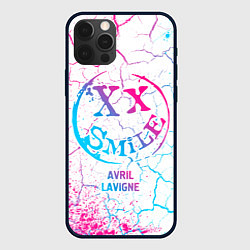 Чехол для iPhone 12 Pro Avril Lavigne neon gradient style, цвет: 3D-черный