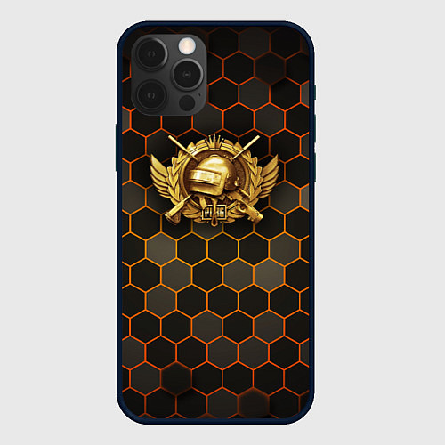 Чехол iPhone 12 Pro Згип gold logo / 3D-Черный – фото 1