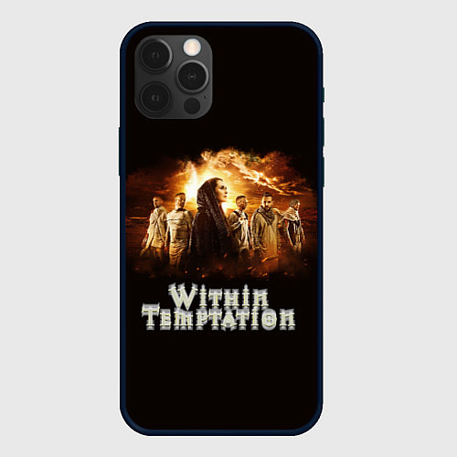 Чехол iPhone 12 Pro Within Temptation space / 3D-Черный – фото 1