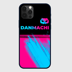 Чехол iPhone 12 Pro DanMachi - neon gradient: символ сверху