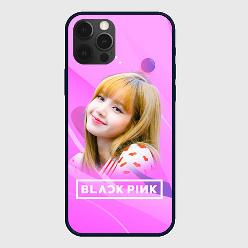 Чехол iPhone 12 Pro Blackpink Lisa pink / 3D-Черный – фото 1