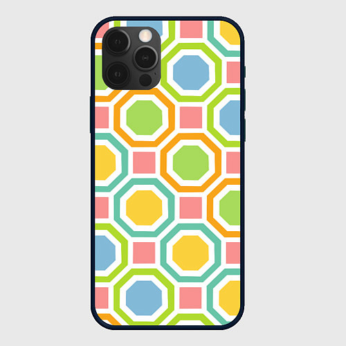 Чехол iPhone 12 Pro Color geometria / 3D-Черный – фото 1