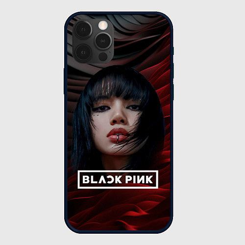 Чехол iPhone 12 Pro Blackpink red and black / 3D-Черный – фото 1