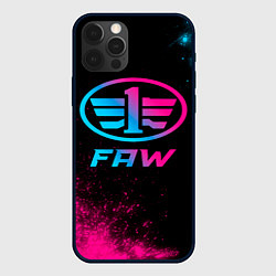 Чехол для iPhone 12 Pro FAW - neon gradient, цвет: 3D-черный