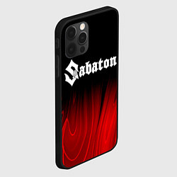 Чехол для iPhone 12 Pro Sabaton red plasma, цвет: 3D-черный — фото 2