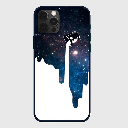 Чехол iPhone 12 Pro Млечный Путь - Milky Way / 3D-Черный – фото 1