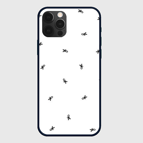 Чехол iPhone 12 Pro Паттерн из скорпионов / 3D-Черный – фото 1