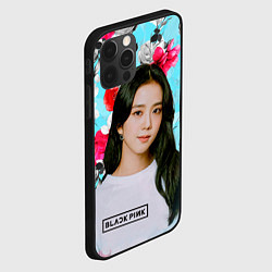 Чехол для iPhone 12 Pro Jennie Kim Blackpink flowers, цвет: 3D-черный — фото 2