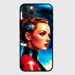 Чехол iPhone 12 Pro Девушка связист в космосе