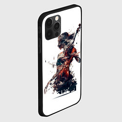 Чехол для iPhone 12 Pro Девушка со скрипкой абстракция, цвет: 3D-черный — фото 2