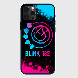 Чехол для iPhone 12 Pro Blink 182 - neon gradient, цвет: 3D-черный