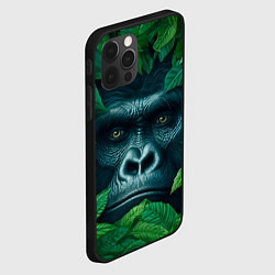 Чехол для iPhone 12 Pro Горилла в кустах, цвет: 3D-черный — фото 2