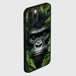 Чехол для iPhone 12 Pro Горилла в джунгях, цвет: 3D-черный — фото 2