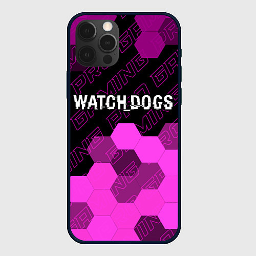 Чехол iPhone 12 Pro Watch Dogs pro gaming: символ сверху / 3D-Черный – фото 1