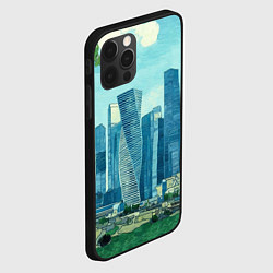 Чехол для iPhone 12 Pro Москва-сити Ван Гог, цвет: 3D-черный — фото 2