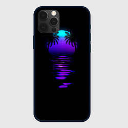 Чехол iPhone 12 Pro Луна SynthWave